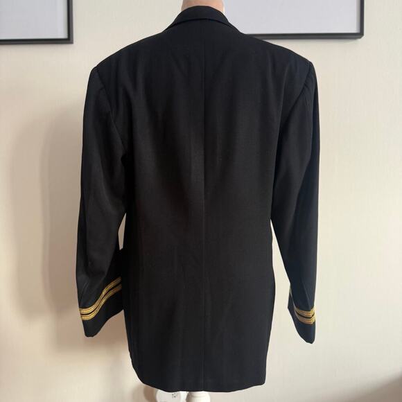 Vintage U.S. NAVY Officer Lieutenant Dress Uniform Jacket Novakoff Bros Blk/Gold - Picture 3 of 13